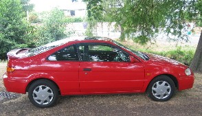 My little red sporty Toyota Cynos!