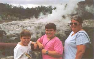 Nick, Glen and Madeleine at Rotorua in 1991