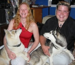 Nick, RaMarnie and their dogs